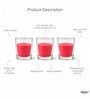 Red Glass Votive Candles Set Of 6