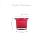 Red Glass Votive Candles Set Of 6