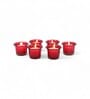 Red Glass Votive Candles Set Of 6
