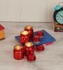 Red Glass With Jar Set of 4