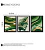 Green & Gold Abstract Wall Art Framed Set of 3