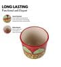 Red Green Archway Ceramic Jars with Wooden Lids