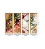 Center Multicolour Canvas Framed Abstract Art Panel Set of 4
