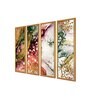 Center Multicolour Canvas Framed Abstract Art Panel Set of 4