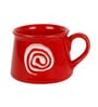 Valiant 210ml Red & White Stoneware (Set of 6) Coffee Mug