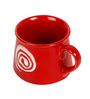 Valiant 210ml Red & White Stoneware (Set of 6) Coffee Mug
