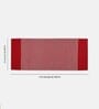 Red Handmade 100% Cotton Striped Bedside Runner