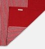 Red Handmade 100% Cotton Striped Bedside Runner