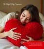 Red Heart Shaped 13 x 13 Inch Cushion