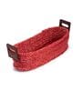Red Hogla Grass Multipurpose Oval  Basket With Handles