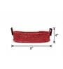 Red Hogla Grass Multipurpose Oval  Basket With Handles