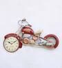 Red Iron Small Clock Bike Wall Clock