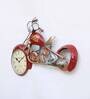Red Iron Small Clock Bike Wall Clock