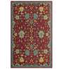Jacobean Pattern Wool Hand Tufted 5 x 8 Feet Carpet