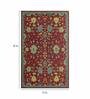 Jacobean Pattern Wool Hand Tufted 5 x 8 Feet Carpet