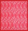 Red Abstract 120 TC Cotton Queen Sized Bedsheet with 2 Pillow Cover