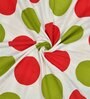 Red Geometric 120 TC Cotton Queen Sized Bedsheet with 2 Pillow Cover