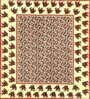 Red Traditional 120 TC Cotton Queen Sized Bedsheet with 2 Pillow Cover