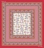 Red Abstract 120 TC Cotton Queen Sized Bedsheet with 2 Pillow Cover