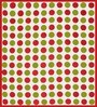 Red Geometric 120 TC Cotton Queen Sized Bedsheet with 2 Pillow Cover