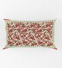 Red Traditional 120 TC Cotton Queen Sized Bedsheet with 2 Pillow Cover