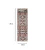 Red Jute Cotton Screen Printed Hand Woven 8 x 3 Feet Dhurrie