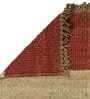 Red Jute Reversible Hand Woven 4 x 2 Feet Dhurrie