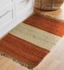 Red Jute Reversible Hand Woven 4 x 2 Feet Dhurrie