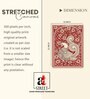 Red Kalamkari Peacock Stretched Canvas Painting