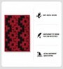 Red Abstract Microfiber 24X16 Inches Anti-Skid Door Mat