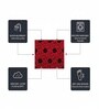 Red Floral Microfiber 24X16 Inches Anti-Skid Door Mat
