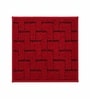 Red Geometric Microfiber 24X16 Inches Anti-Skid Door Mat