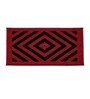 Red Geometric Microfiber 24X16 Inches Anti-Skid Door Mat
