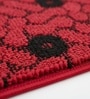 Red Floral Microfiber 24X16 Inches Anti-Skid Door Mat