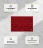 Red Geometric Microfiber 24X16 Inches Anti-Skid Door Mat