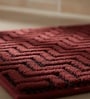 Red Geometric Microfiber 24X16 Inches Anti-Skid Door Mat
