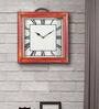 Red MDF Modern Wall Clock