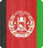 Red MDF Wood Afghanistan Cricket Flag Decorative Wall Plate