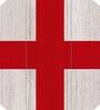 Red MDF Wood England Cricket Flag Decorative Wall Plate
