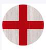 Red MDF Wood England Cricket Flag Decorative Wall Plate