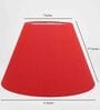 Knepp Red Cotton Fabric Solid Lampshade