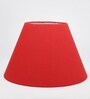 Knepp Red Cotton Fabric Solid Lampshade