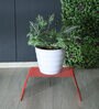 Red Metal Planter Stand