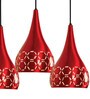 Ryder Red Metal Cluster Hanging Light