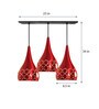 Ryder Red Metal Cluster Hanging Light