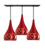 Ryder Red Metal Cluster Hanging Light