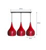 Muston Red Metal Cluster Hanging Light