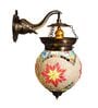Bezalel Red Metal and Glass Wall Sconces