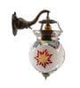 Bezalel Red Metal and Glass Wall Sconces