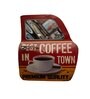 Red Metal Coffee In Town Wall Decor
